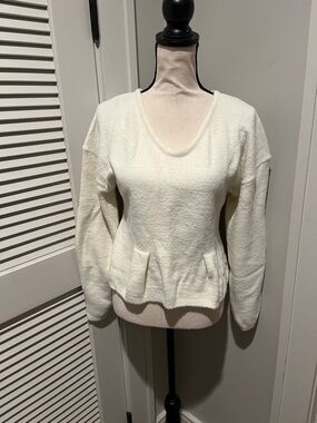 Cop.Copine Cream Scoop Neck Sweater